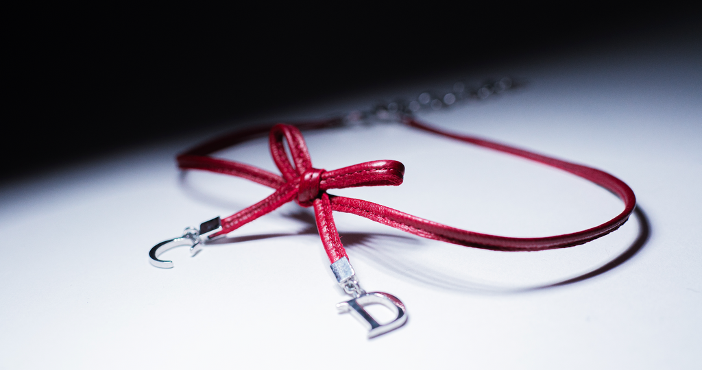 Christian Dior Logo Bow Choker