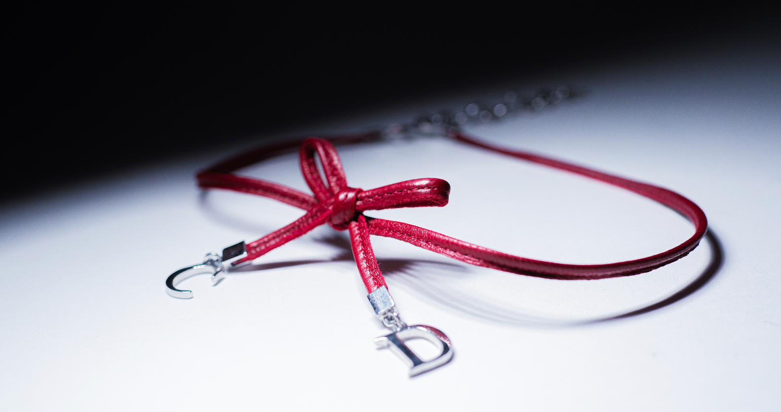 Christian Dior Logo Bow Choker