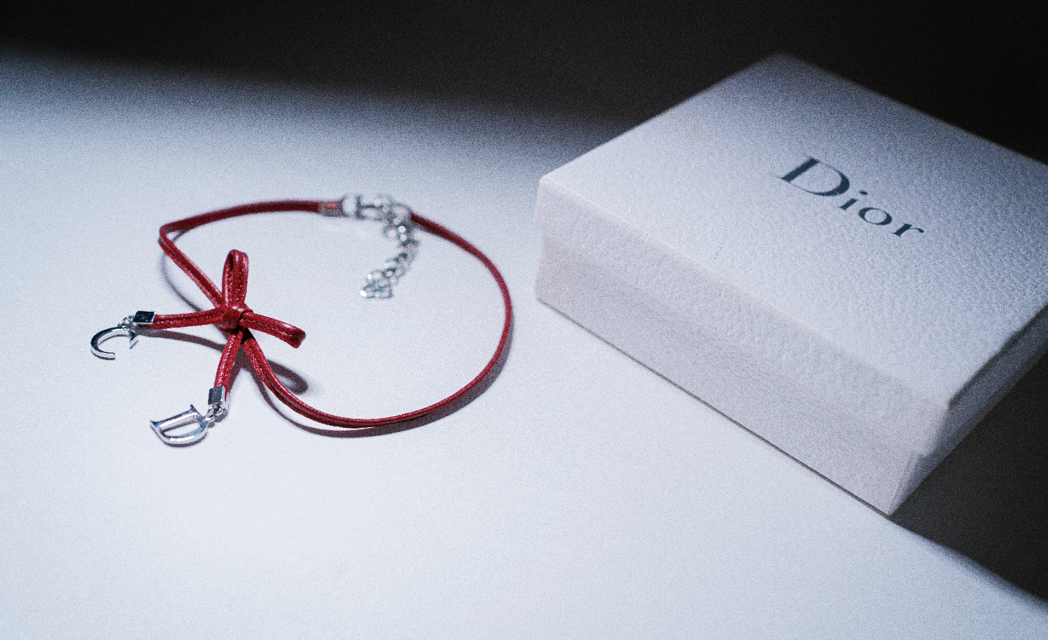 Christian Dior Logo Bow Choker