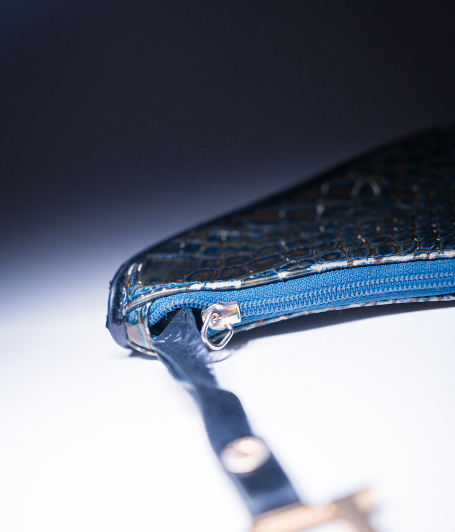 Christian Dior Saddle Croc Coin Purse