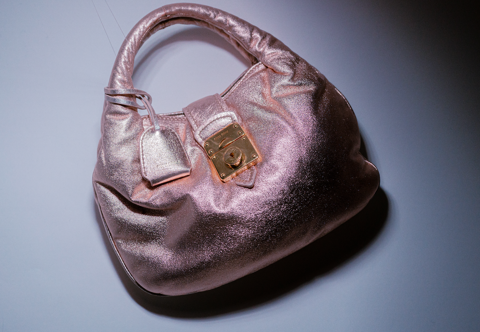 Miu Miu Puff Rose Gold Metallic Bag