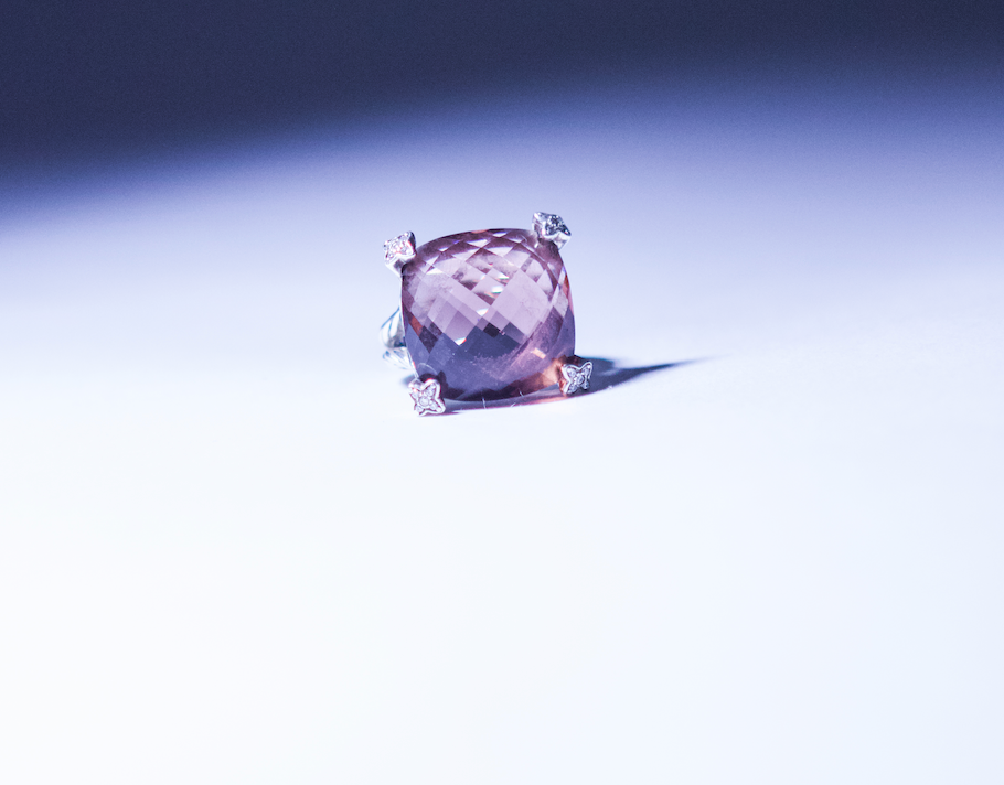 David Yurman Morganite Cushion On Point Ring