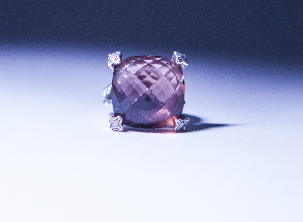 David Yurman Morganite Cushion On Point Ring