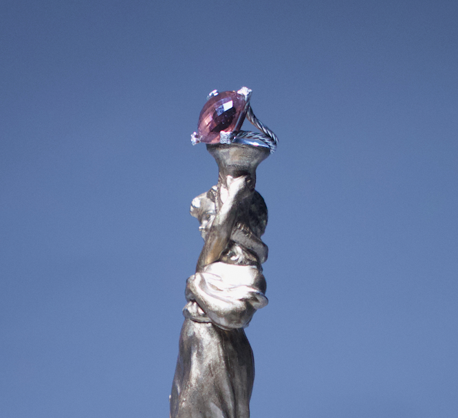 David Yurman Morganite Cushion On Point Ring