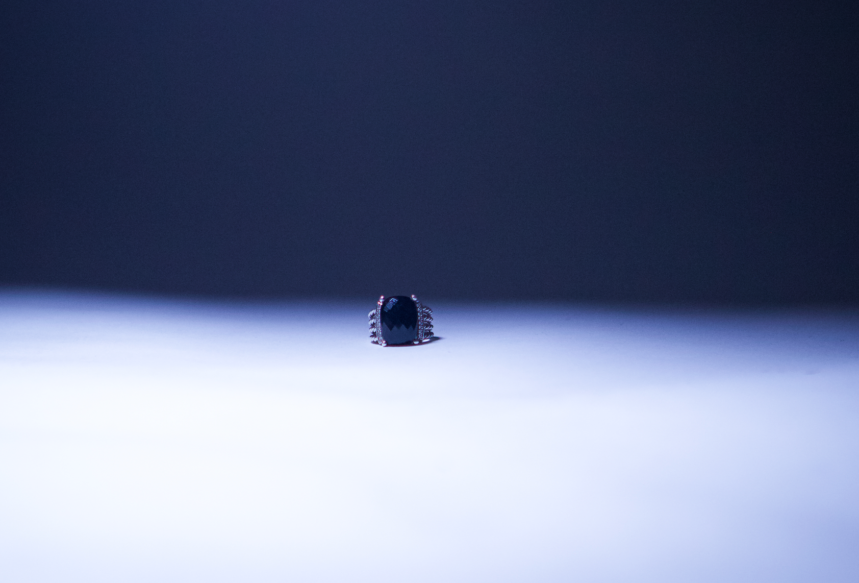 David Yurman Onyx and Diamond Wheaton Ring