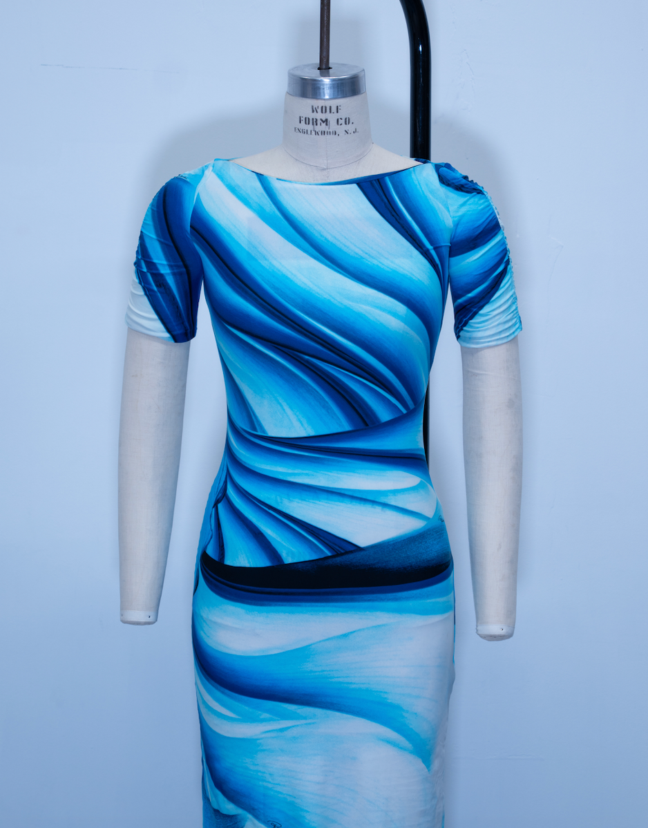 Roberto Cavalli Watercolour Print Dress