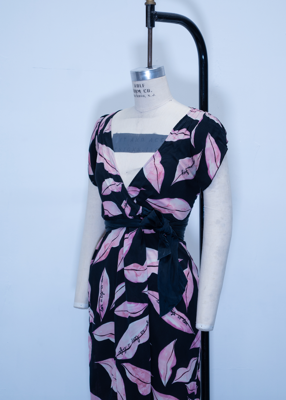 Diane Von Furstenberg Silk Wrap Lips Dress