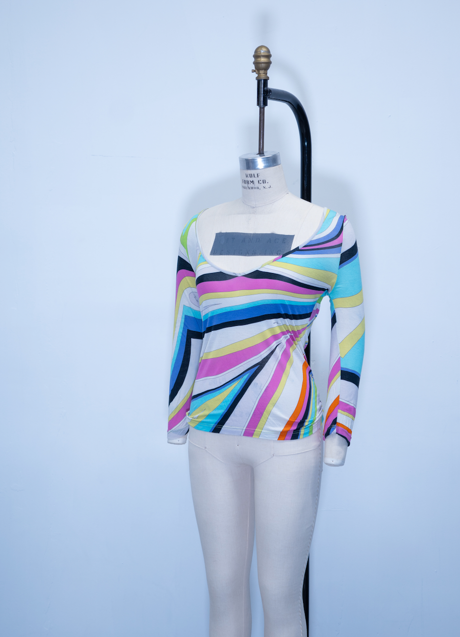 Emilio Pucci 3/4 Sleeve Top