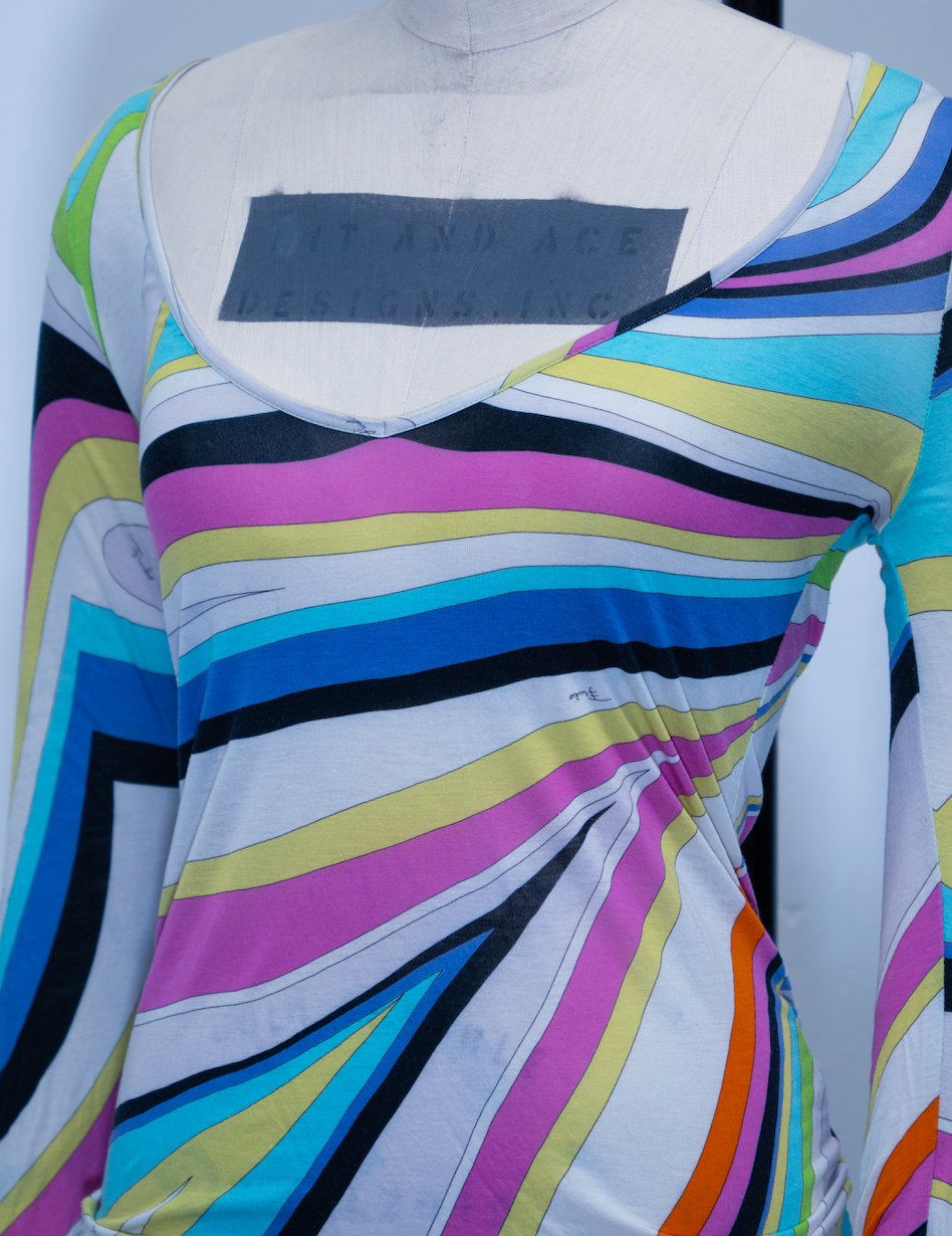 Emilio Pucci 3/4 Sleeve Top