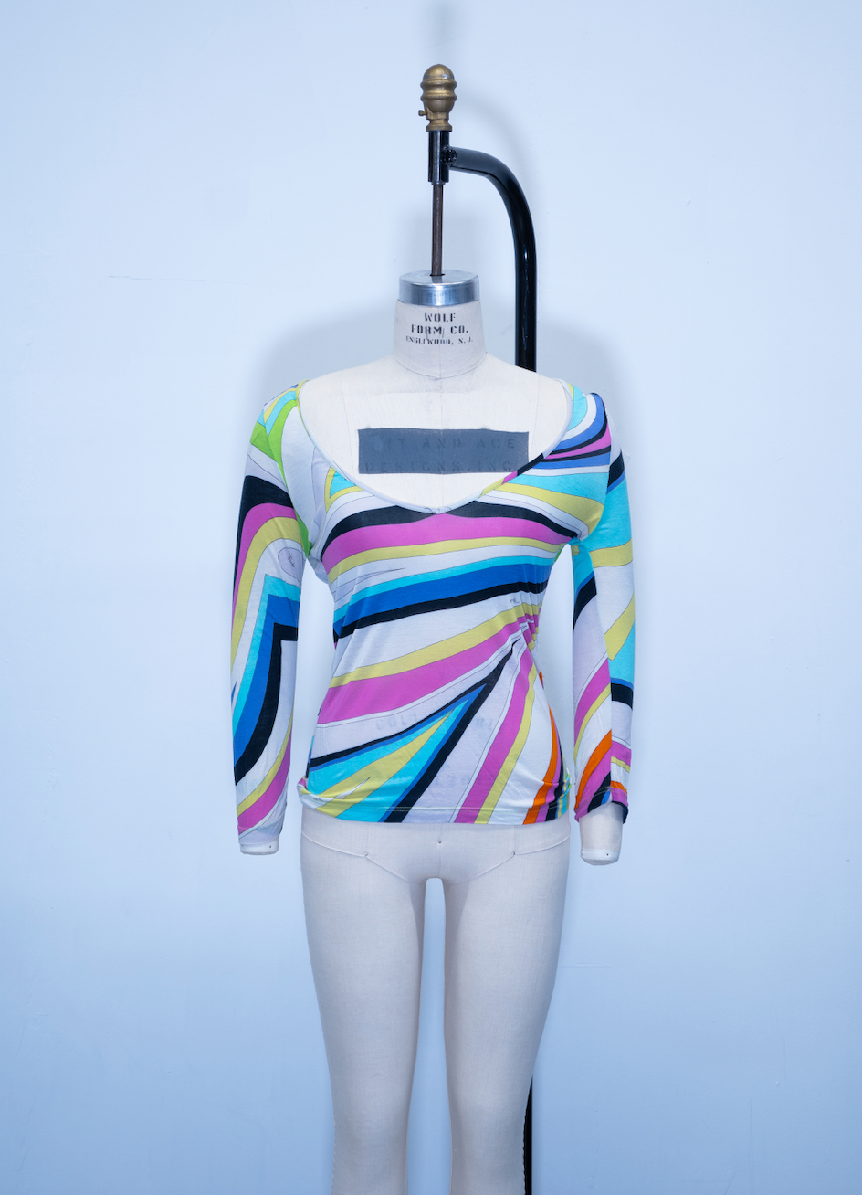 Emilio Pucci 3/4 Sleeve Top