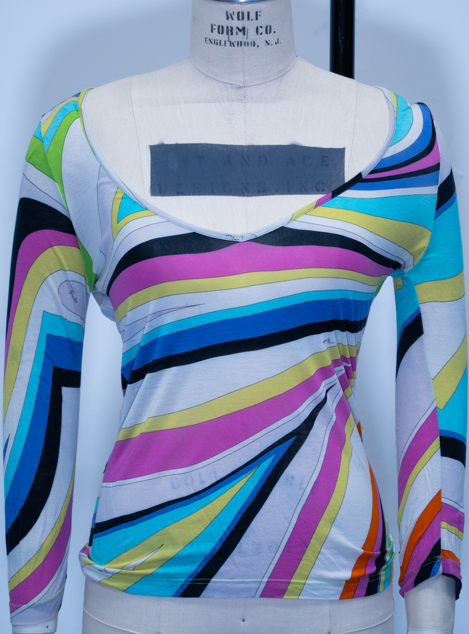 Emilio Pucci 3/4 Sleeve Top