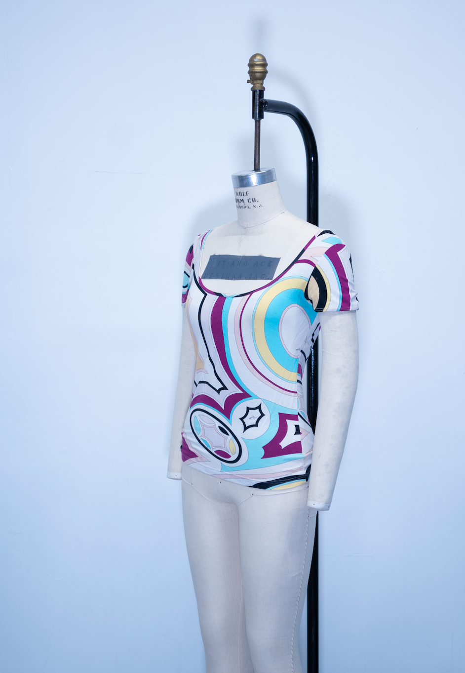 Emilio Pucci Short Sleeve Pucci Print Top