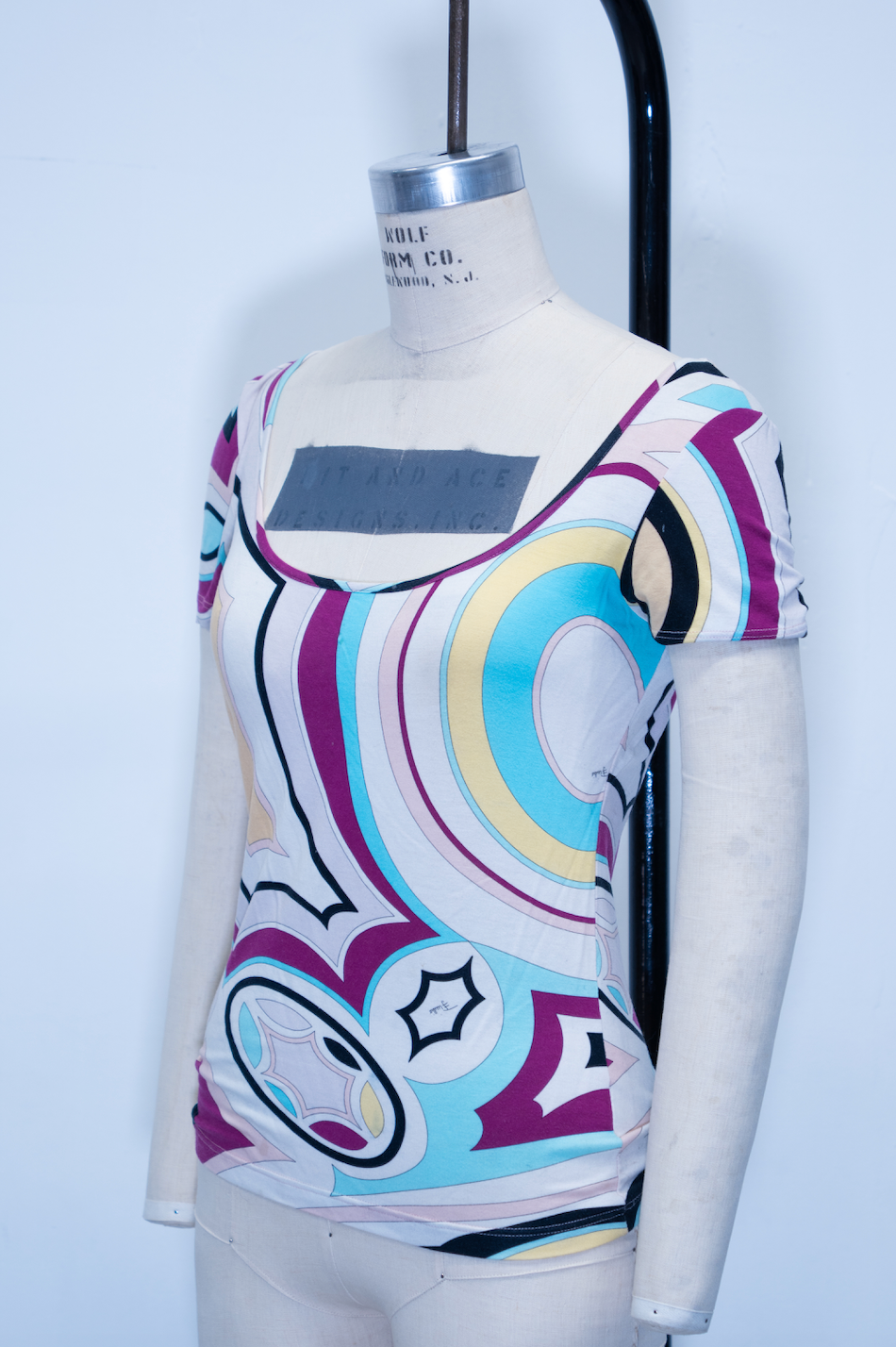 Emilio Pucci Short Sleeve Pucci Print Top