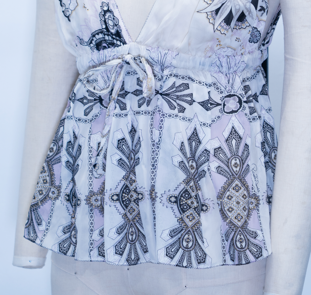 Roberto Cavalli Silk Printed Top