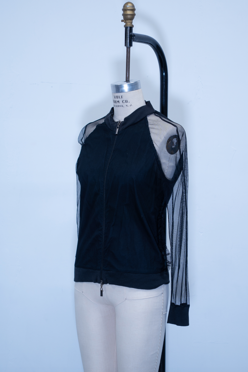 Jean Paul Gaultier Mesh Zip Up Jacket