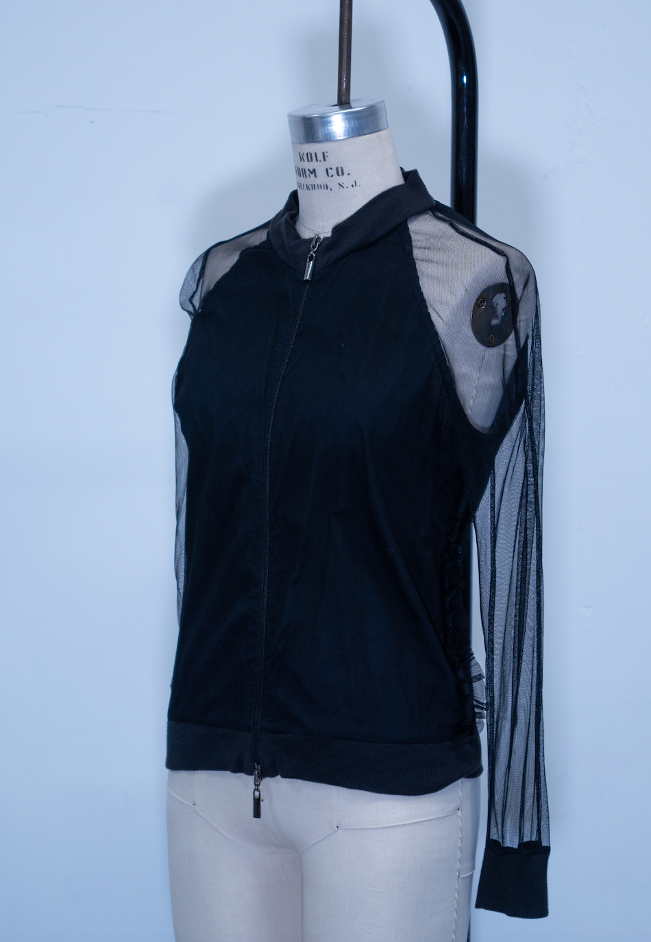 Jean Paul Gaultier Mesh Zip Up Jacket