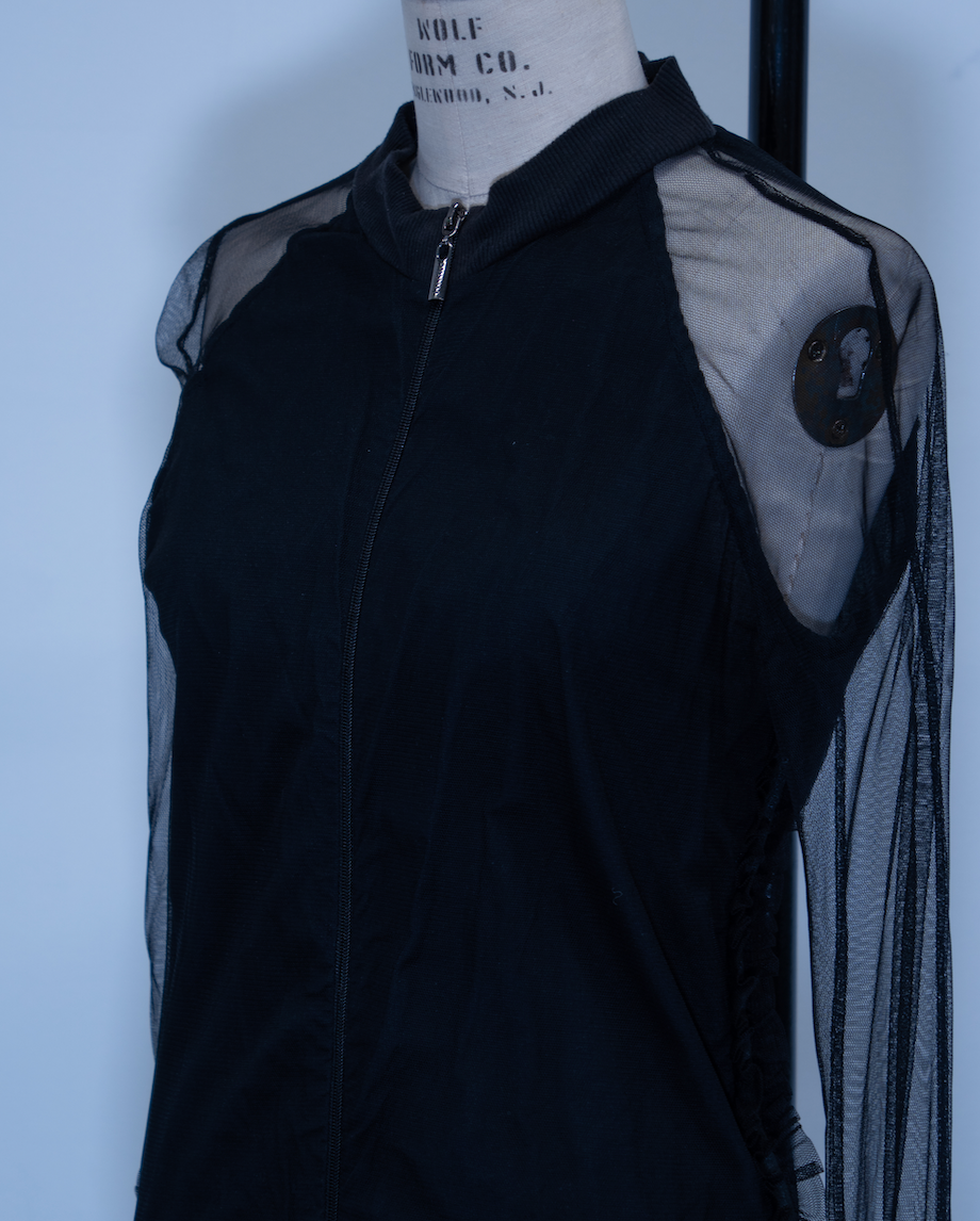 Jean Paul Gaultier Mesh Zip Up Jacket