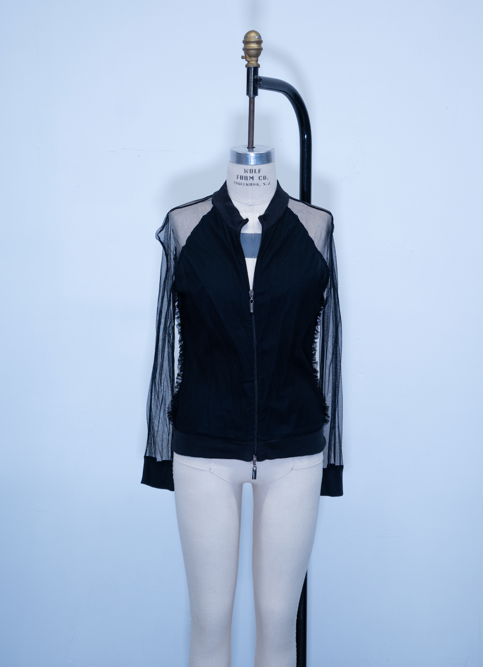 Jean Paul Gaultier Mesh Zip Up Jacket