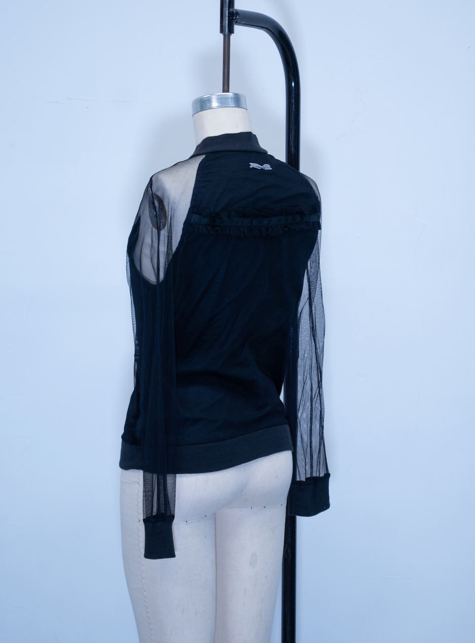 Jean Paul Gaultier Mesh Zip Up Jacket