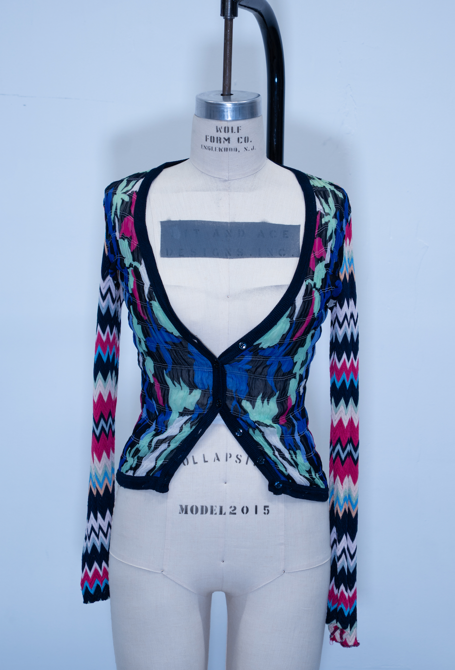 Missoni Buttondown Knit Sleeves Silk Top