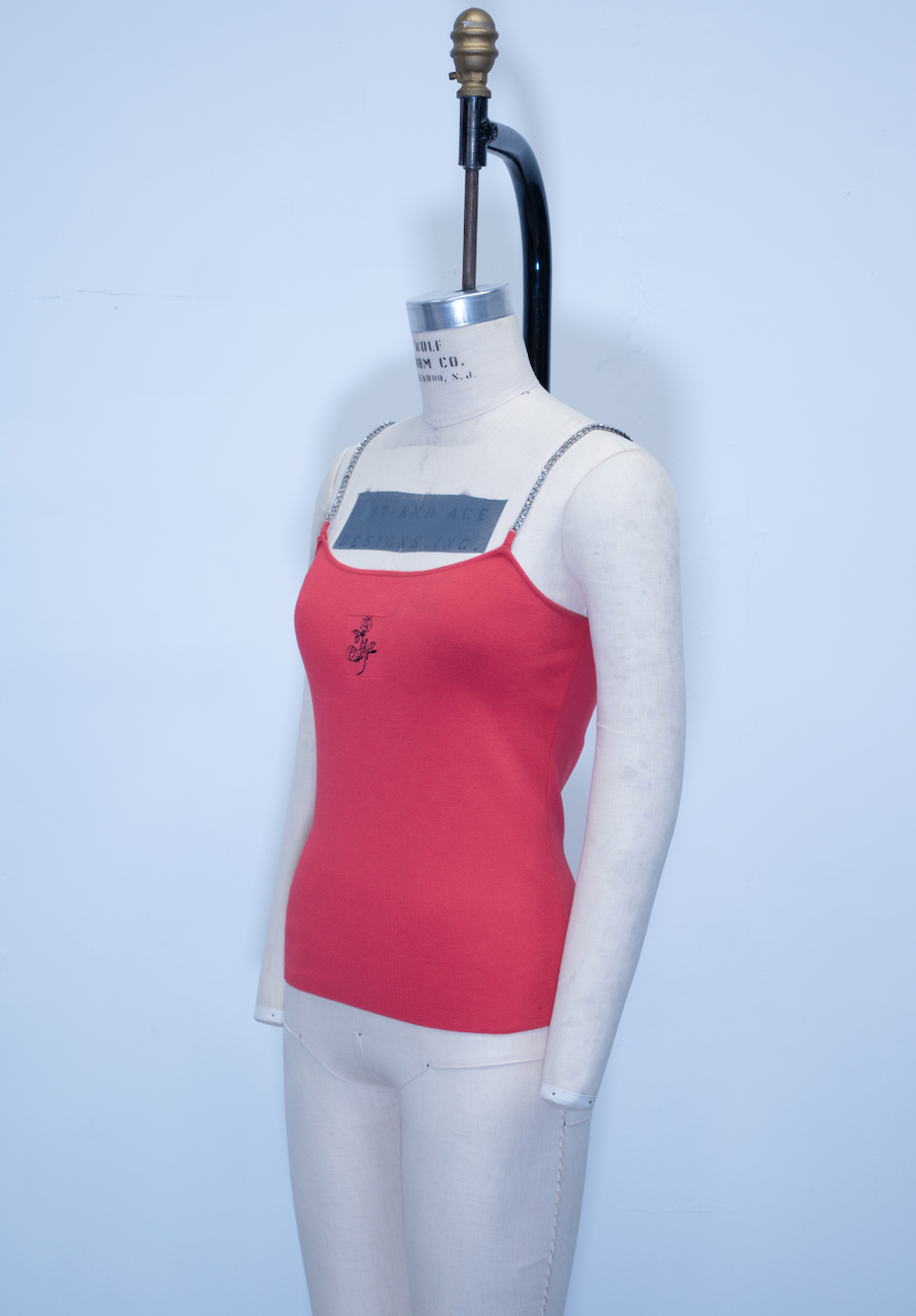 Alyx Rhinestone Strap Knit Tank Top