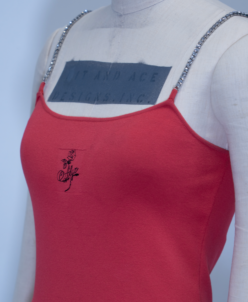 Alyx Rhinestone Strap Knit Tank Top