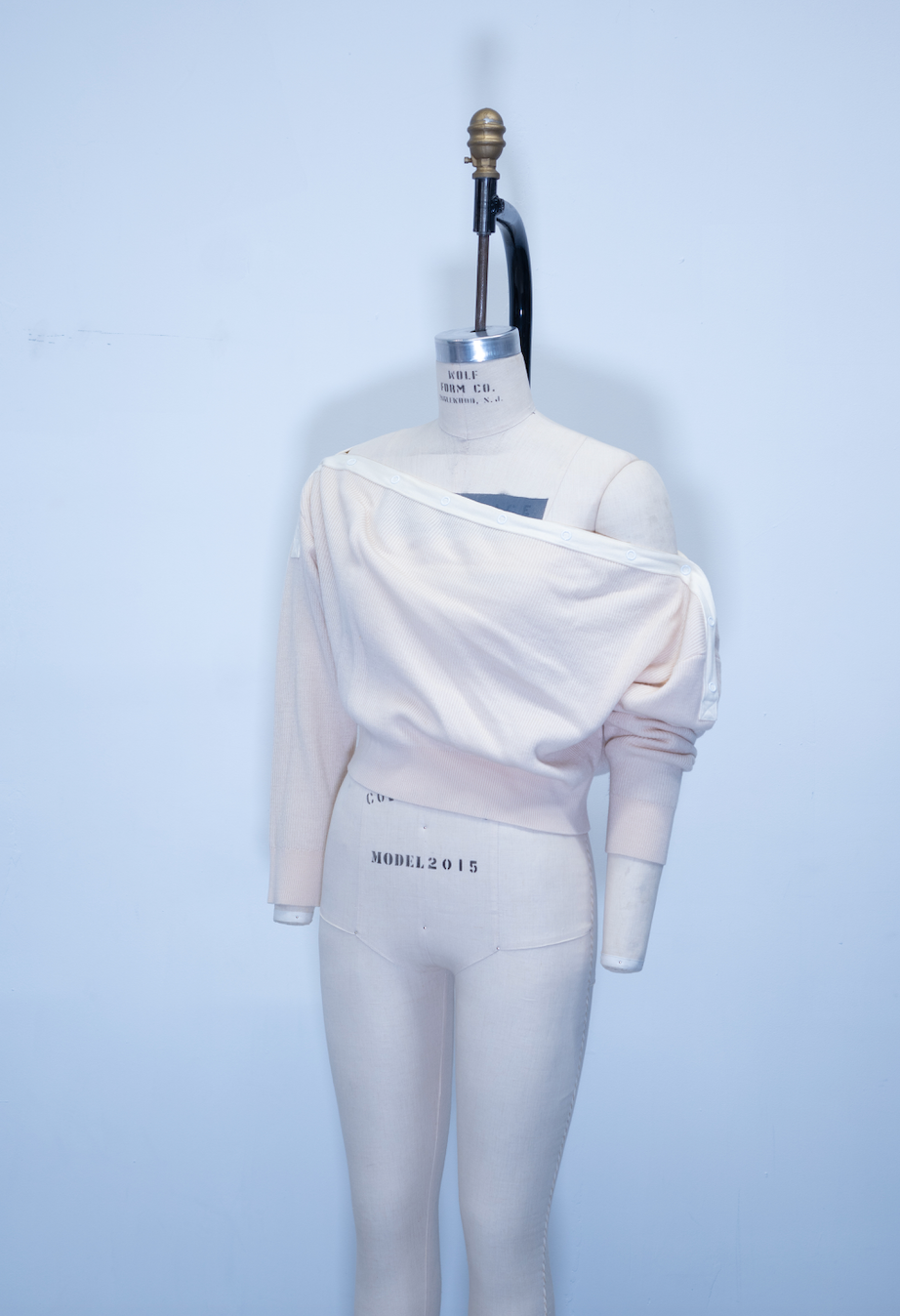Alexander Wang Cream Snap Neckline Sweater