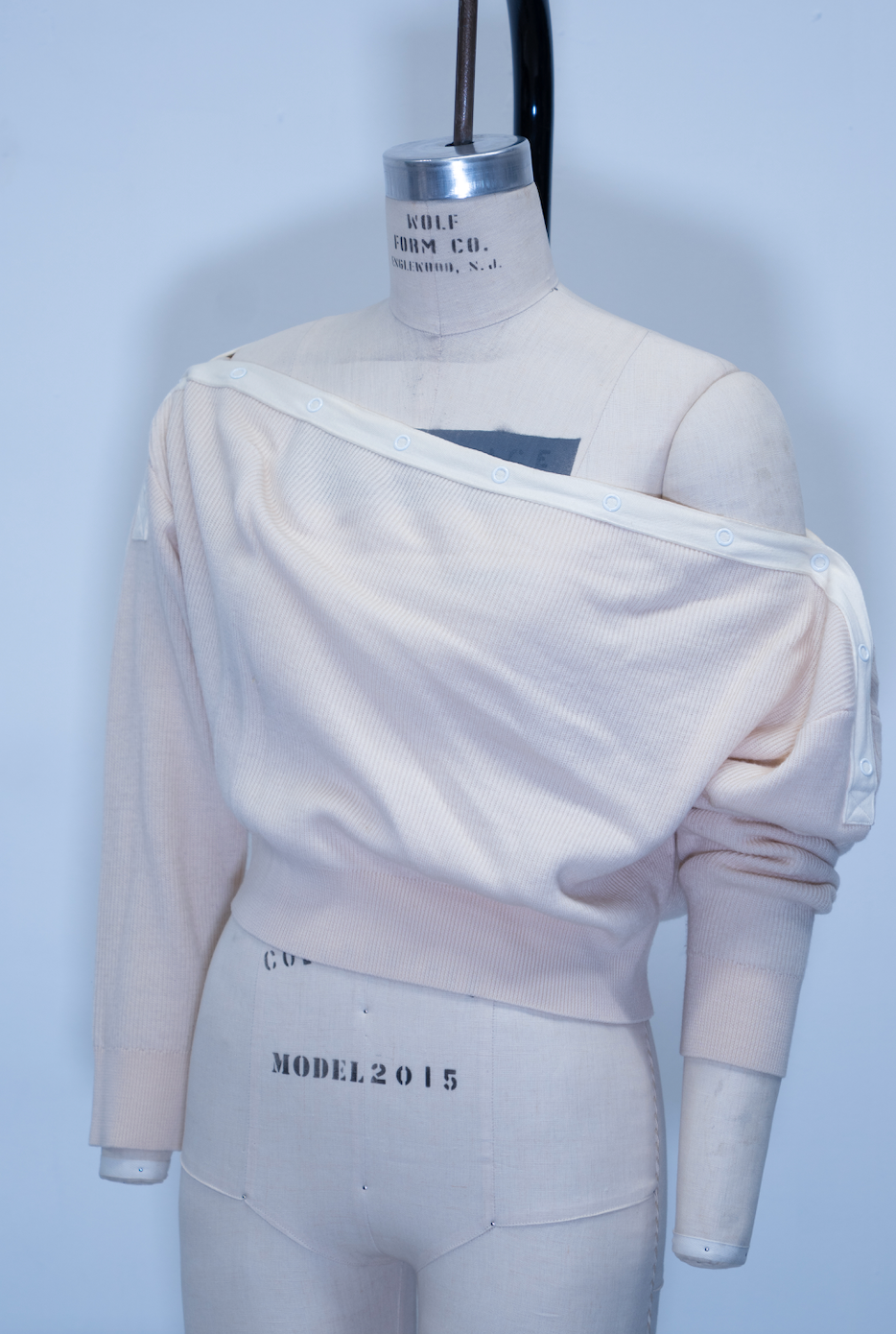 Alexander Wang Cream Snap Neckline Sweater