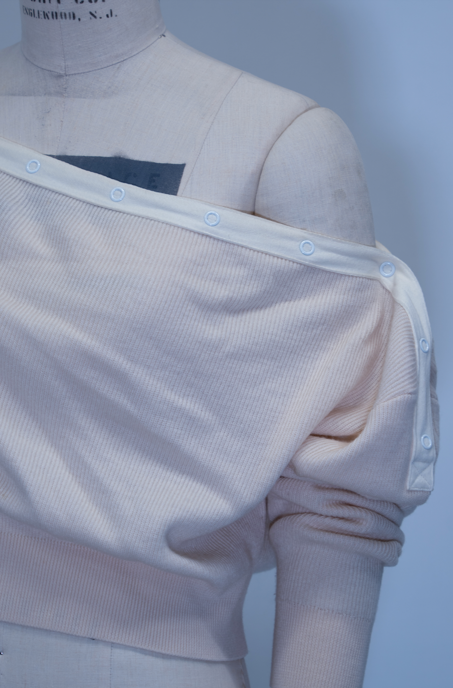 Alexander Wang Cream Snap Neckline Sweater
