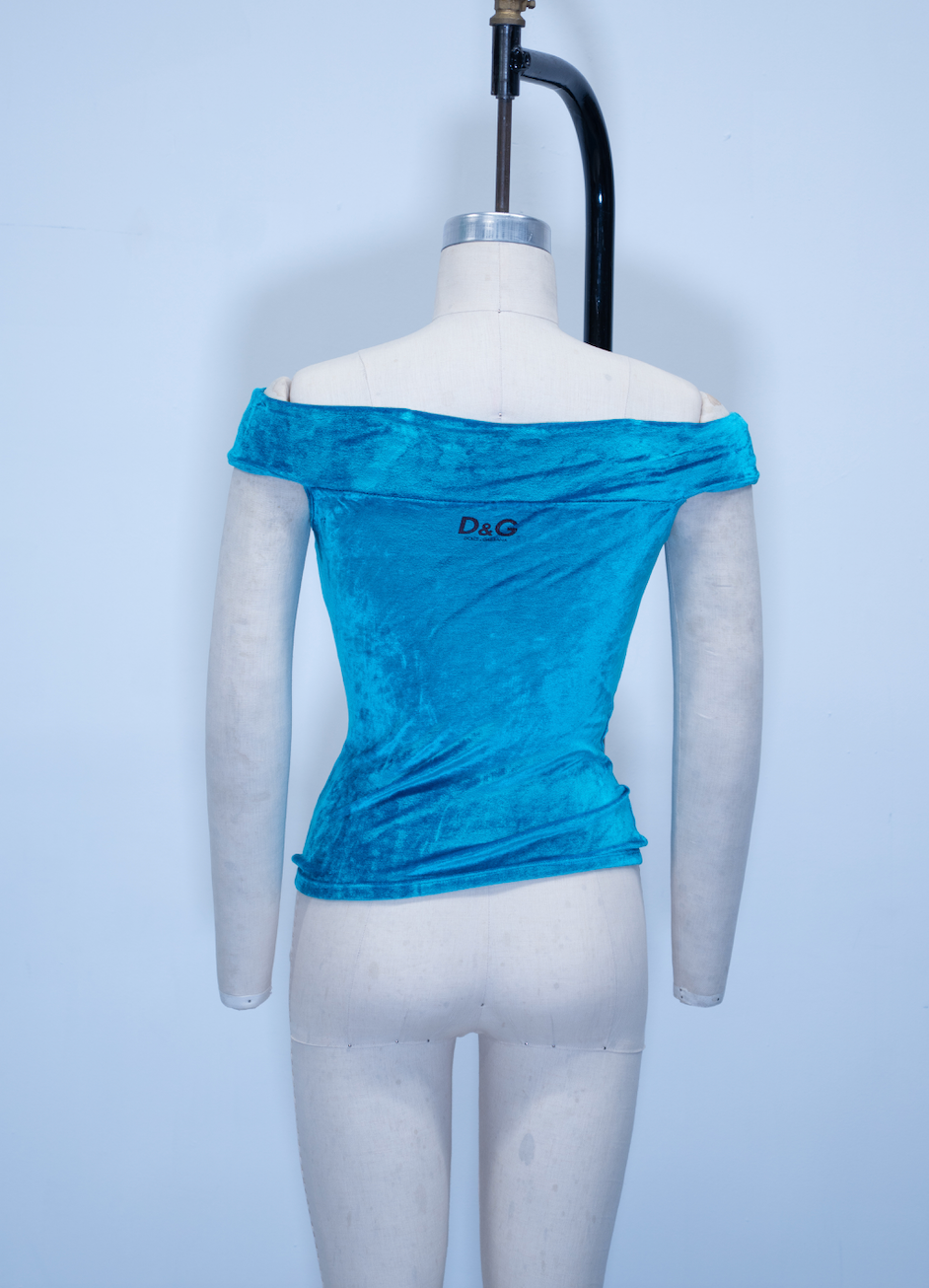 Dolce & Gabbana Freedom Velour Top