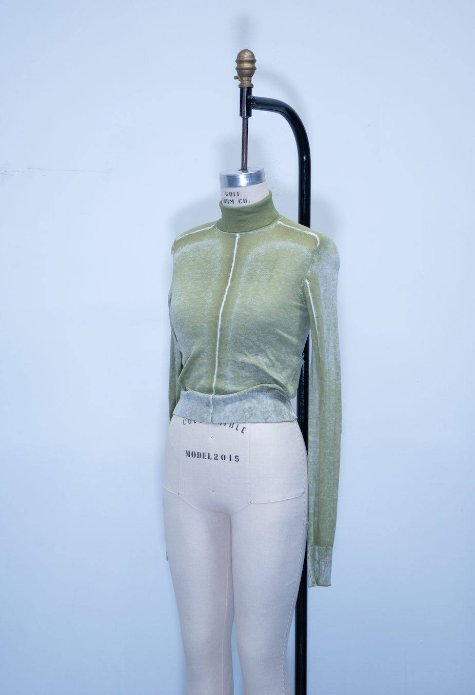 Acne Studios Distressed Illusion Print Turtleneck Sweater