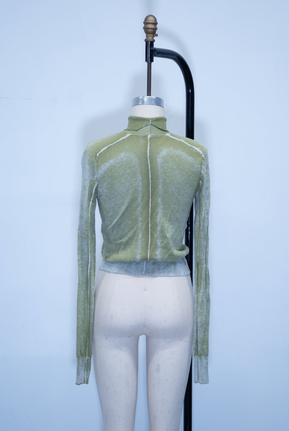 Acne Studios Distressed Illusion Print Turtleneck Sweater