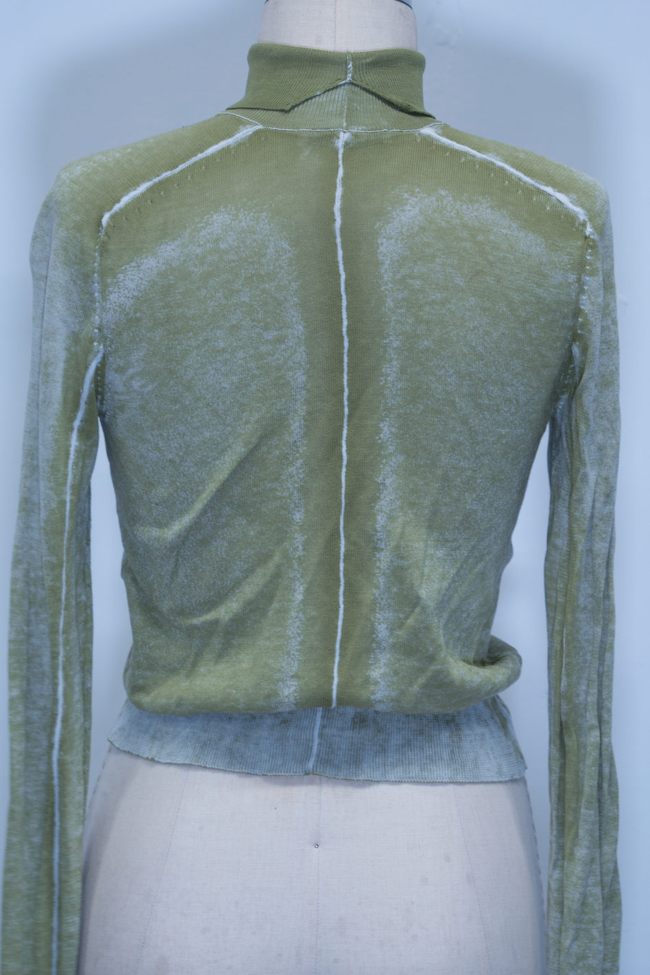 Acne Studios Distressed Illusion Print Turtleneck Sweater