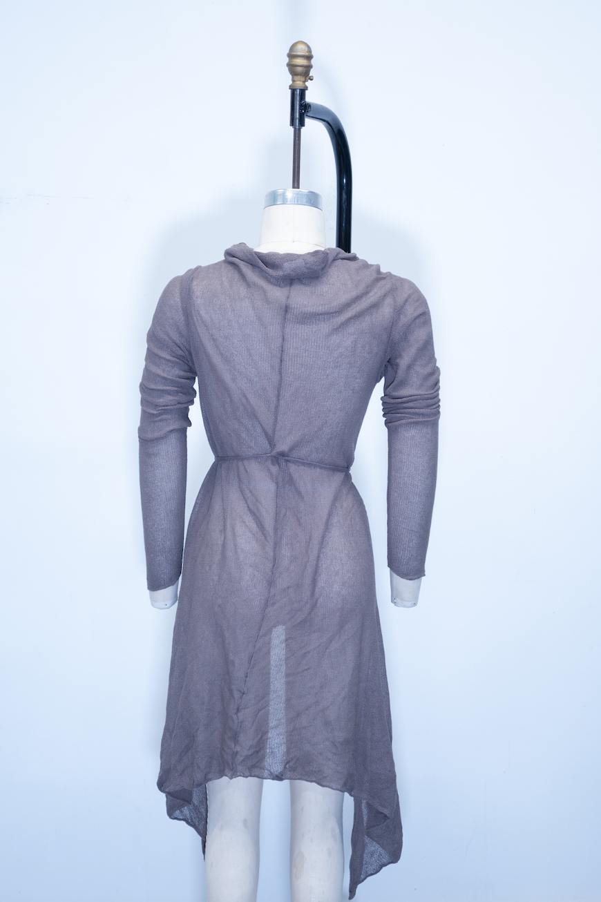Sarah Pacini Long Sheer Knit Cardigan