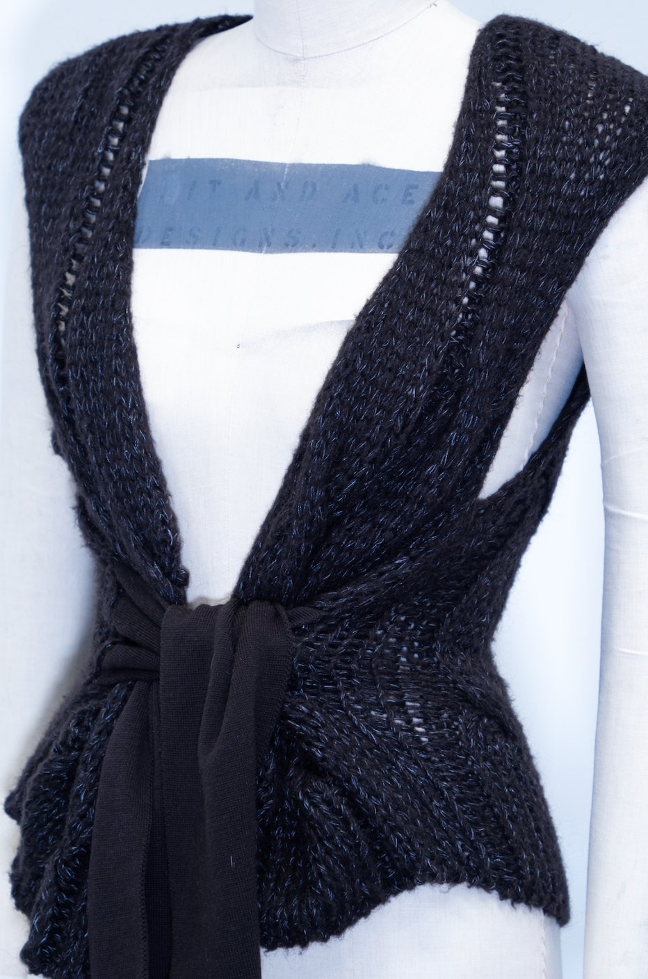 Sarah Pacini Tie Front Knit Top