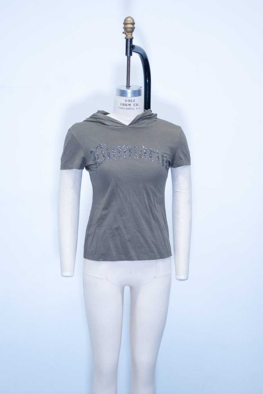 Blumarine Studded Logo Hooded Top