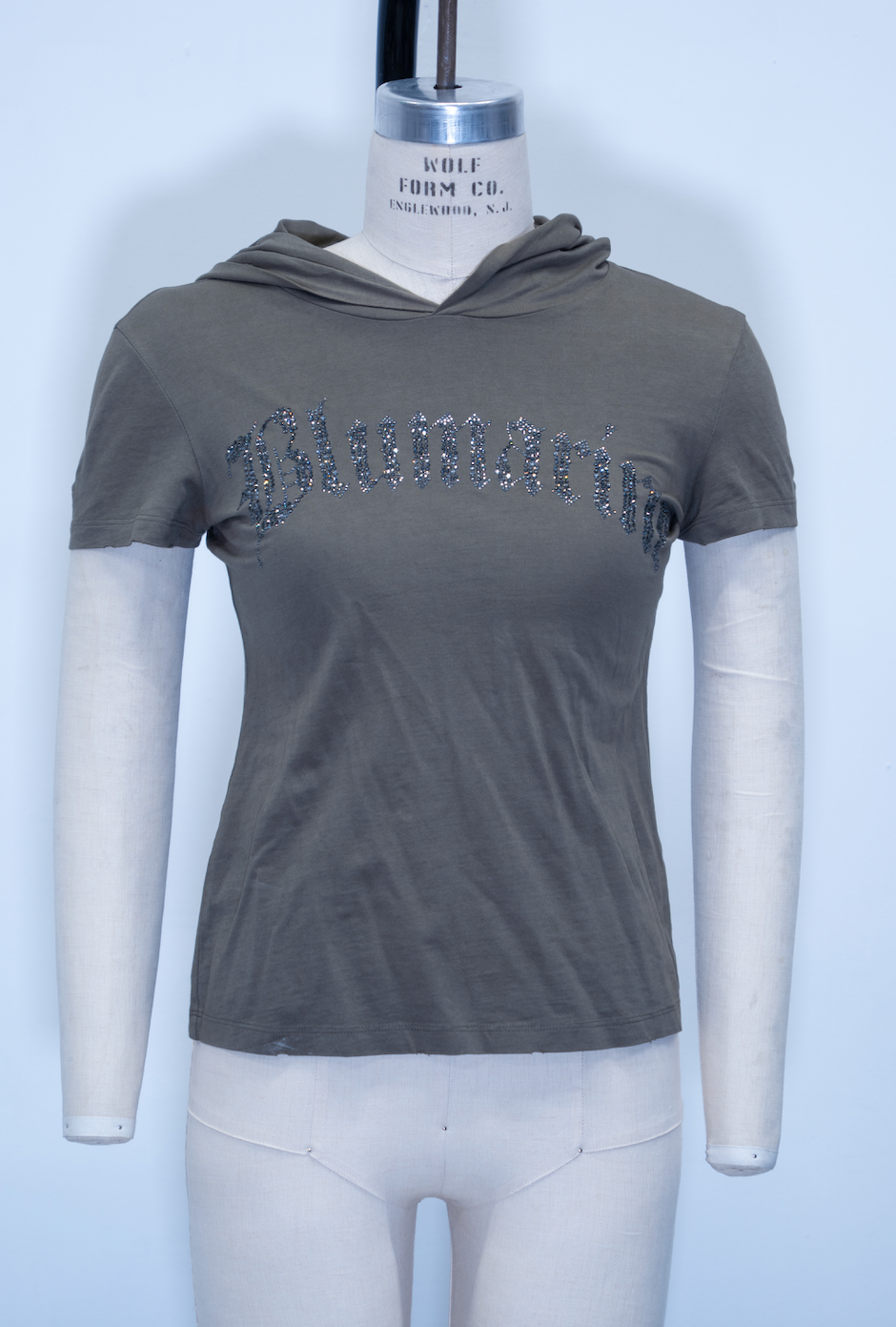 Blumarine Studded Logo Hooded Top