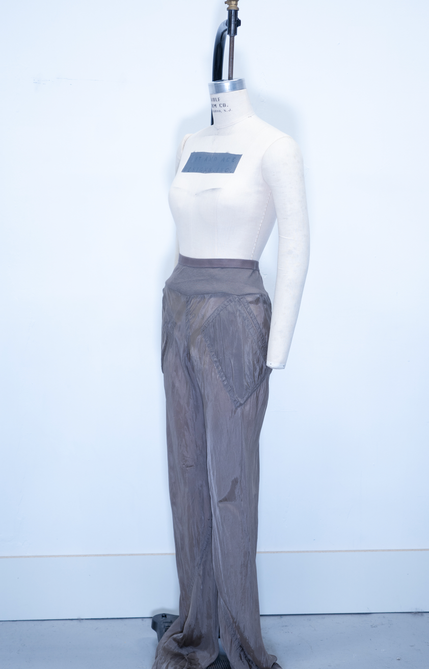 Rick Owens Taupe Silky Pants