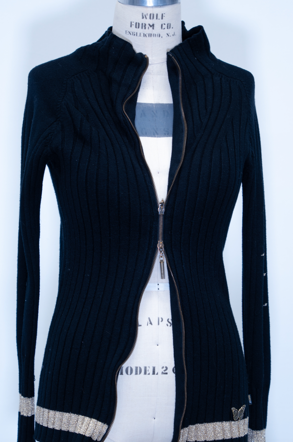 Roberto Cavalli Double Zip Knit Sweater