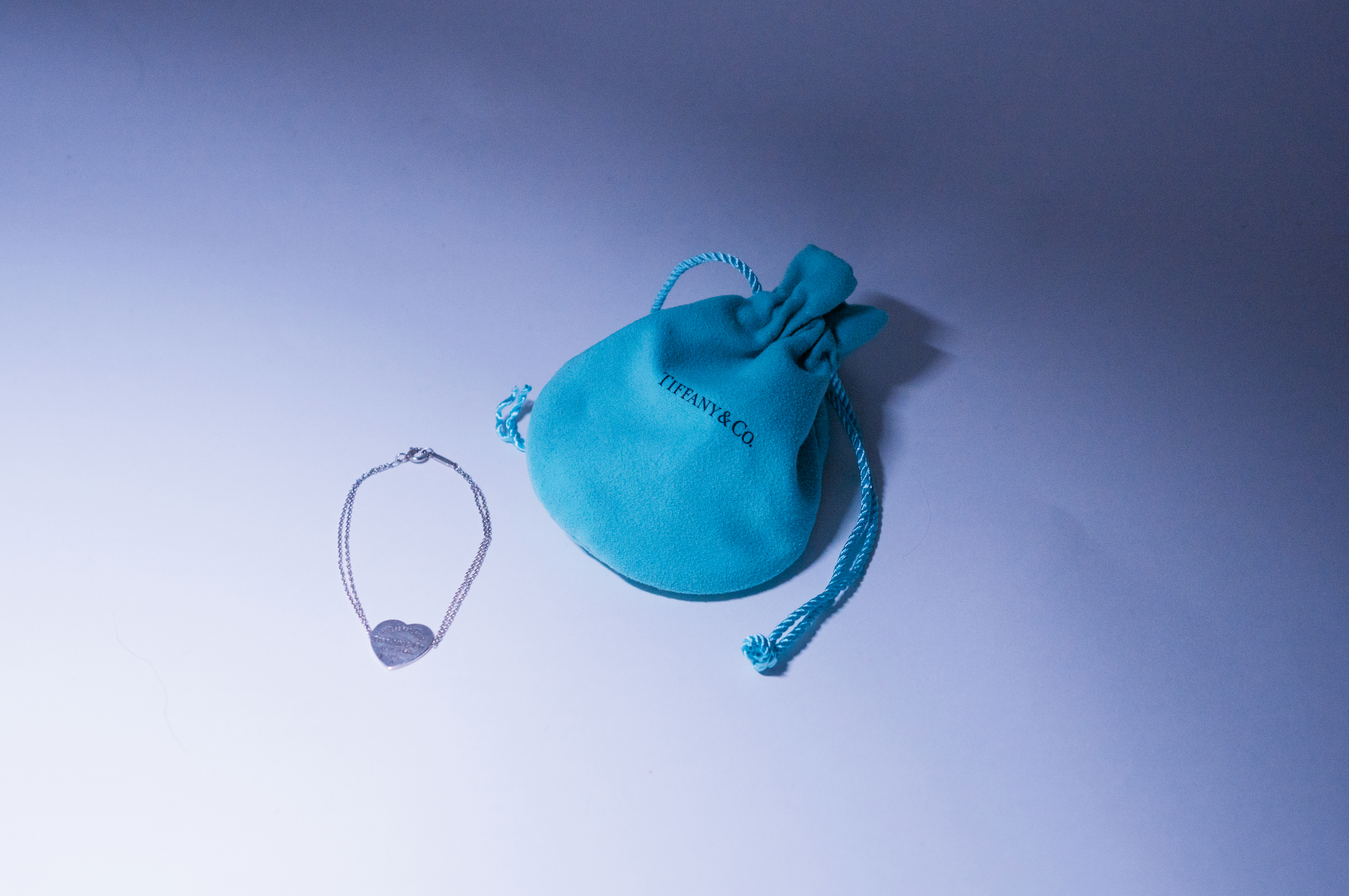 Tiffany & Co. Heart Tag Double Chain Bracelet