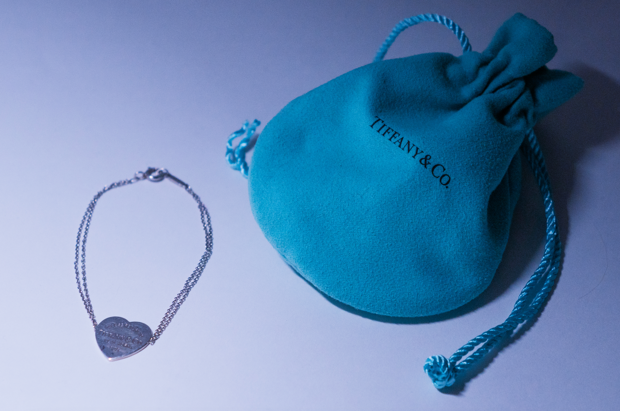 Tiffany & Co. Heart Tag Double Chain Bracelet