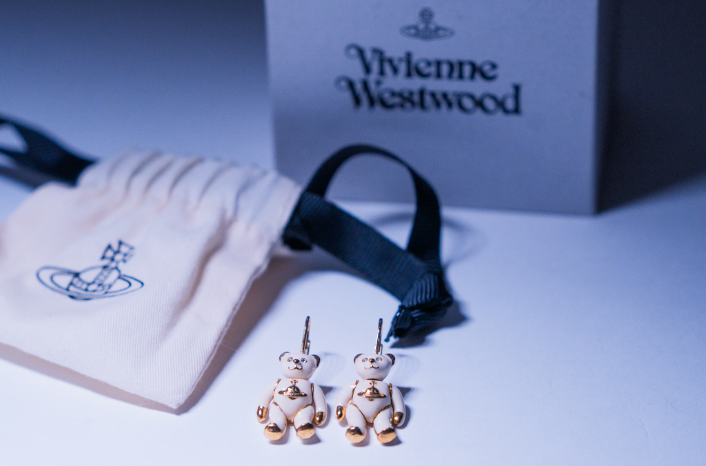 Vivienne Westwood Teddy Bear Drop Earrings