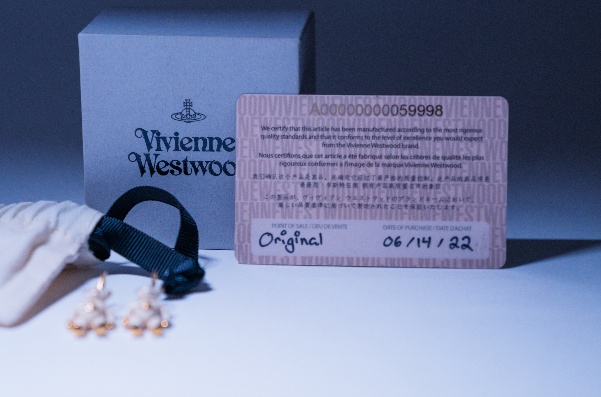 Vivienne Westwood Teddy Bear Drop Earrings