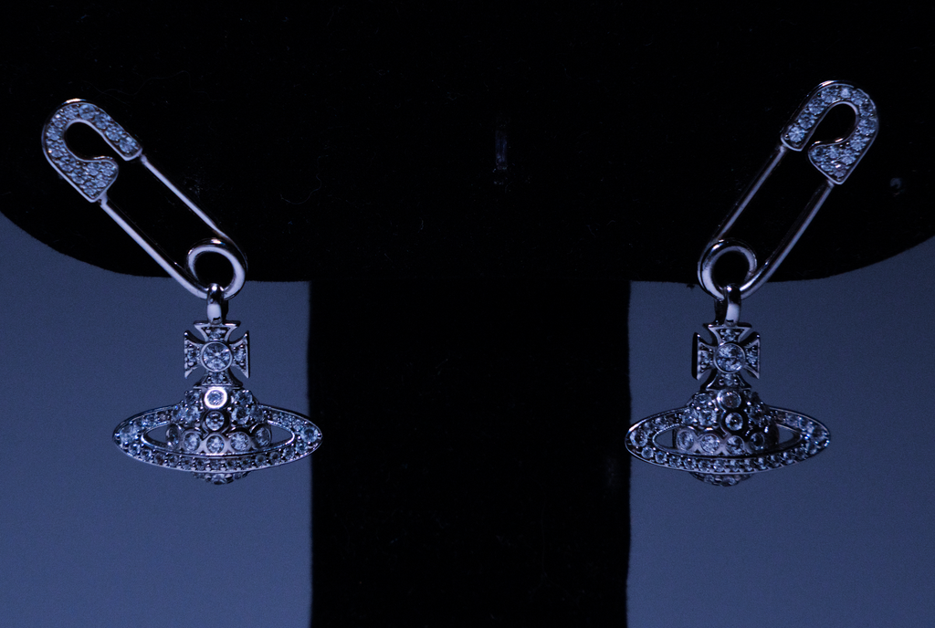 Vivienne Westwood Safety Pin Orb Drop Earrings