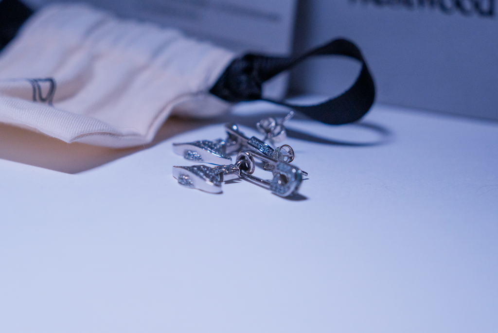 Vivienne Westwood Safety Pin Orb Drop Earrings