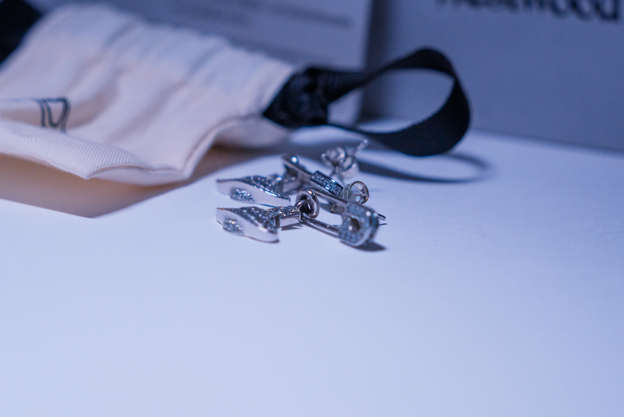 Vivienne Westwood Safety Pin Orb Drop Earrings